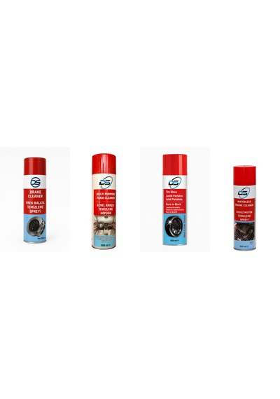 Lastik Parlatıcı + Susuz Motor Temizleyici + Temizleme Köpüğü + F