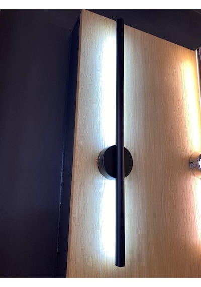 60 Cm Çubuk Aplik Gizli Işık Aplik 3000k Sarı Işık Elektrik Bağlantısı Gerektirir Dekoratif Led Aplik Siyah