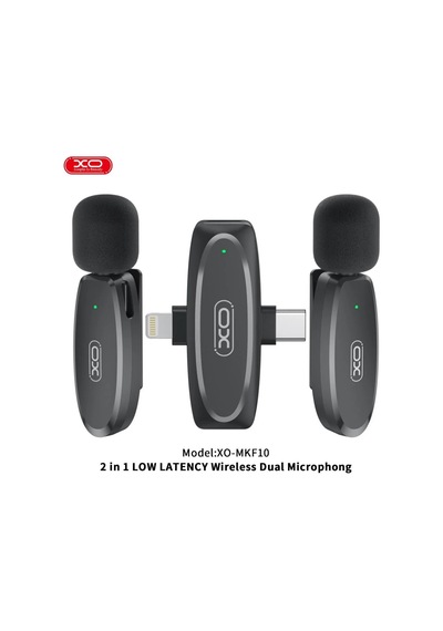 Özel Üretim Kayıt Yayın Toplantı Mkf10 2'si 1 Arada Type-c Ve Lightning Kablosuz Mikrofon