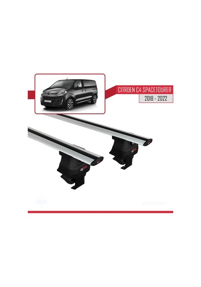 Citroen C4 Spacetourer Mk2 2018-2022 Arası İle Uyumlu Ace-4 Ara Atkı Tavan Barı Gri