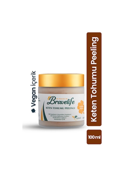 Arındırıcı Gözenek Temizleyici Bitkisel Yağlar Pürüzsüz Cilt Pantheol Vegan Keten Tohumu Peeling 100 Ml
