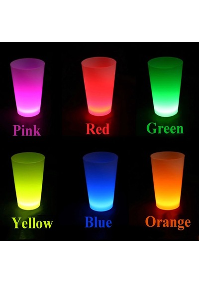 Neon Parti Glow Bardak 1.5 Oz Karışık Renk 1 Adet Tekli "