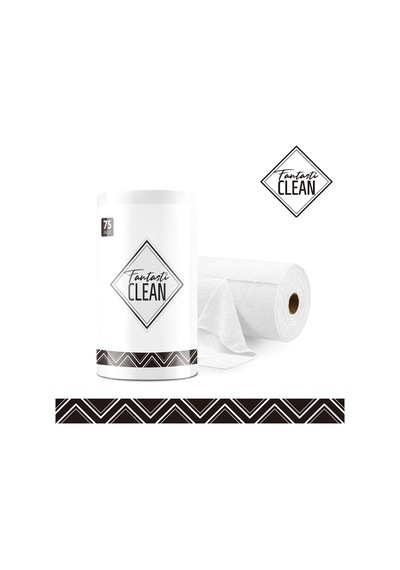 Çok Amaçlı Rulo Mikrofiber Temizlik Bezi 30x30 75 Yapraklı Beyaz Beyaz
