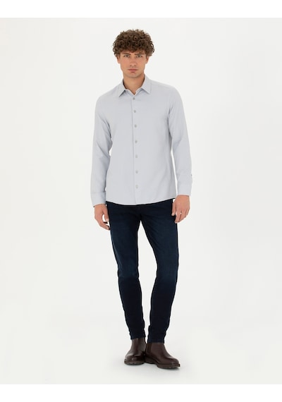 Pierre Cardin Erkek Gri Desenli Gömlek 50278184-vr024 Gri