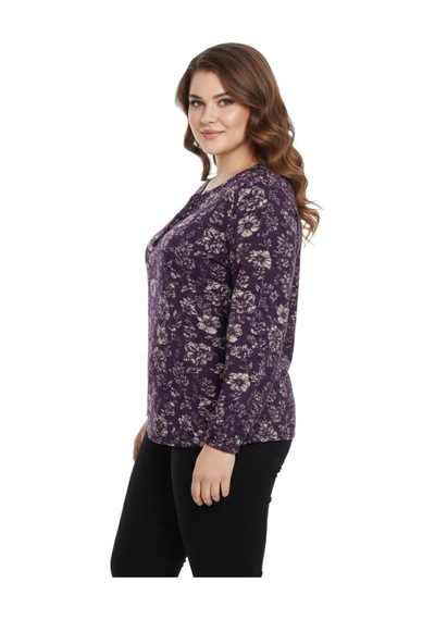 Wearon Kadın Yumoş Yaka Bağcıklı Modelli Bluz Bgl-st05137 Mürdüm