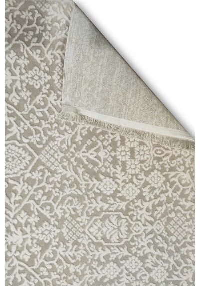 Alya Modern Tasarım Makine Oval Halı 29459 Kemik