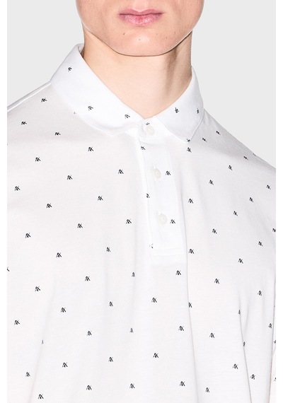 Armani Exchange Erkek Polo Xm000735 Af10356 F0198 Beyaz Beyaz