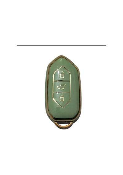 Gma Keys Togg T10x T10f 3 Tuşlu Smart Nano Koruma Anahtar Kılıfı Yeşil Gold Renk Yüksek Kalite