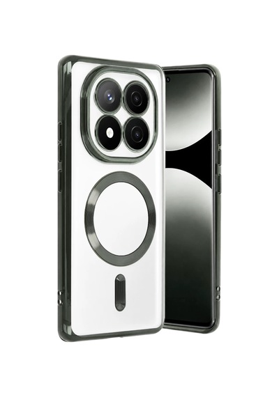 Xiaomi Redmi Note 15 Pro 5g Uyumlu Kross Magneticsafe Kapak - Koyu Yeşil Çok Renkli