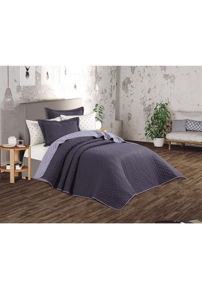 Washed Soft Çift Taraflı 6 Parça Çeyiz Seti Gri Gri