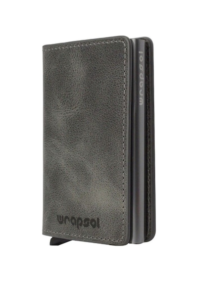 Wrapsol Mekanizmalı Cüzdan Akıllı Kartlık Book Karbon Gri 0 / Füme Füme