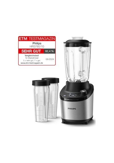 Philips 7000 Serisi Yüksek Performanslı Blender - Problend Ultra Teknolojisi, 1.500 W, 2 L Cam Kap, Smoothie Ve Çorbalar İçin Hızlı Seçim Programları, Homeıd Uygulaması, Bulaşık Makinesinde Yıkanabilen Parçalar Hr3760/10 Philips 7000 Serisi Yüksek Performanslı Blender - Problend Ultra Teknolojisi, 1.500 W, 2 L Cam Kap, Smoothie Ve Çorbalar İçin Hızlı Seçim Programları, Homeıd Uygulaması, Bulaşık Makinesinde Yıkanabilen Parçalar Hr3760/10