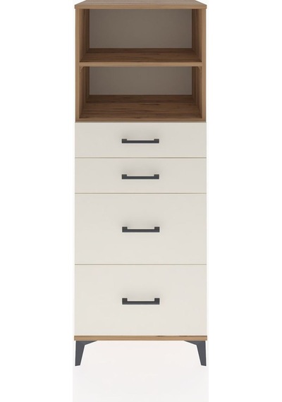Hyperion Dolap 2 Raflı 4 Çekmeceli 60x44x163 Çam-aytaşı Çam