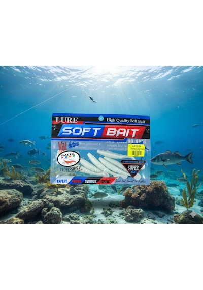 Lrf İçin 55mm Mikro Silikon Kurt Seti - 10'lu Paket Yüksek Aksiyonlu Yem