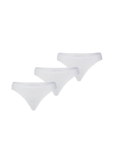 Blackspade Kadın Pamuklu Gizli Lastik 3'lü Paket Slip - Beyaz