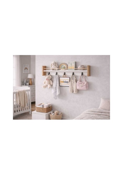As101 Askılık, Duvar Rafı, Mutfak Rafı, Ahşap Çubuklu, Beyaz,s. Meşe - 829790517 Meşe