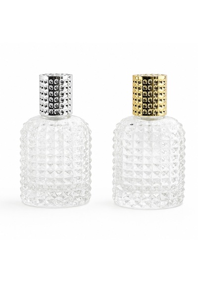 20 Adet 50 Ml Oval Noktalı Kıristal Boş Parfüm Şişesi
