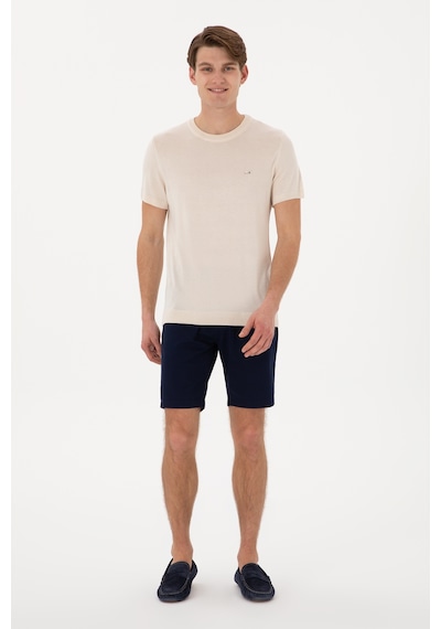 U.S. Polo Assn. Erkek Slim Fit Bisiklet Yaka Taş Tişört 50306456-VR049