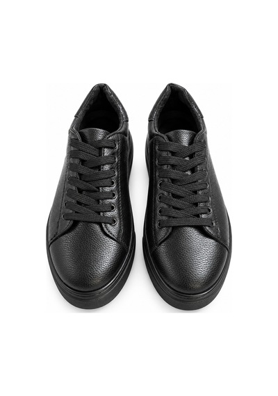 Yalçın Erkek Casual Bağcıklı Ortopedik Rahat Kaymaz Taban Sneaker Ayakkabı Siyah - 940118026 Siyah