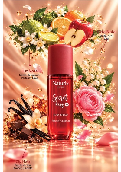 Naturix Secret Kiss Vücut Spreyi 100 Ml Meyvemsi Ve Şekerli Koku