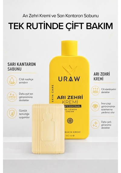 Sarı Kantaron Sabunu & Arı Zehri Kremi Seti Cilt Görünümünü Dengeleyici & Yenileyici Bakım