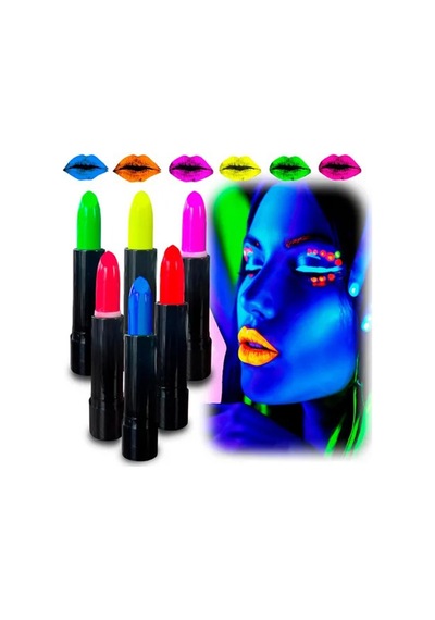 6 Lı Neon Boya Uv Işıkta Parlayan Makyaj Seti