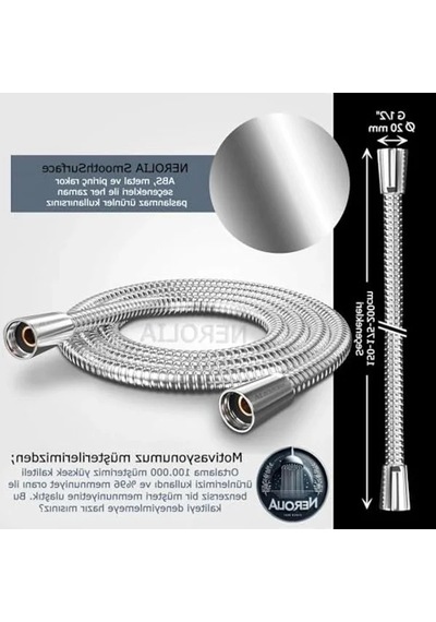 Dayanıklı Paslanmaz Duş Spirali, 150cm Uzunluk Ve Yüksek Basınç İçin 6998