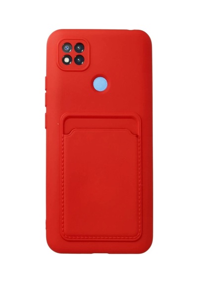 Xiaomi Redmi 9c Uyumlu Kılıf Kelvin Kartvizitli Silikon - Kırmızı