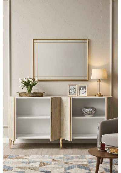 Ka1598btg Anka150 Konsol, Kahve Köşesi, Tv Sehpası Ve Dolap Beyaz - Traverten - Gold 150cm Ka1598btg Anka150 Konsol, Kahve Köşesi, Tv Sehpası Ve Dolap Beyaz - Traverten - Gold 150cm