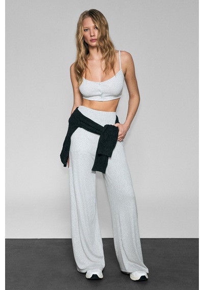 Urban Beat Nexa Kadın Yumuşak Ve Esnek Kumaşlı Baskı Detaylı Relaxed Grimelanj Eşofman Altı Grimelanj