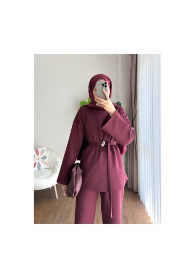 Unika Boutique Kadın Tesettür Scuba Takım Bordo
