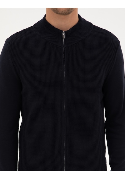 Pierre Cardin Erkek Lacivert Hırka Triko 50317341-vr033 Lacivert