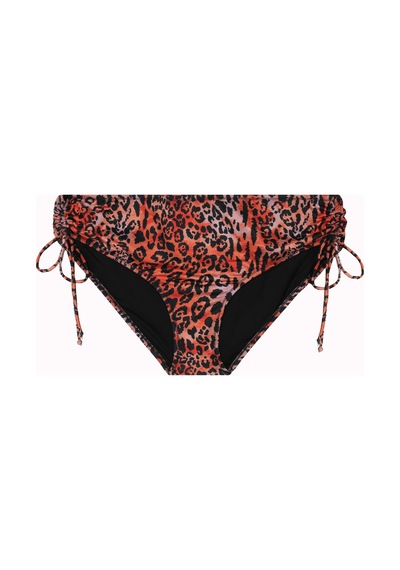 İpli Yan Bağlamalı Desenli Bikini Altı Leopar