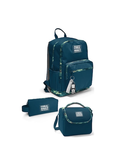 Coral High Nefti Kamuflaj 3'lü Okul Çanta Seti Set0123631