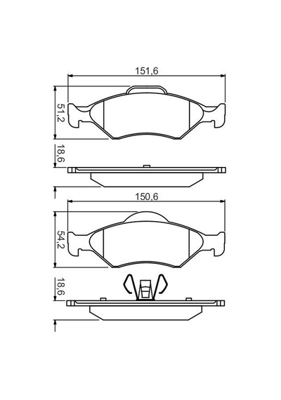 Ford Fiesta 4 Ön Fren Balatası Abs'Siz 2000-2002 Bosch