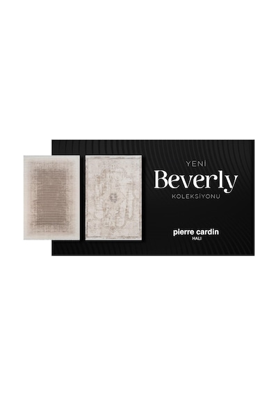 Pierre Cardin Beverly Bf04b Krem Akrilik Yumuşak Dokulu Modern Çizgili Halı