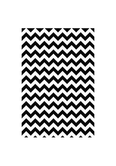 Yamalıhome Style V7803 Siyah Beyaz Zigzag 80X150 Cm Baskı Kilim