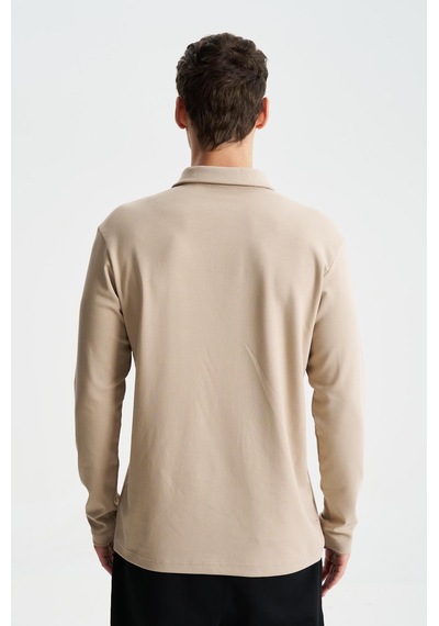 AR-MA Arma Erkek Slim Fit Çıt Çıt Düğmeli Polo Yaka İnterlok Sweatshirt 001