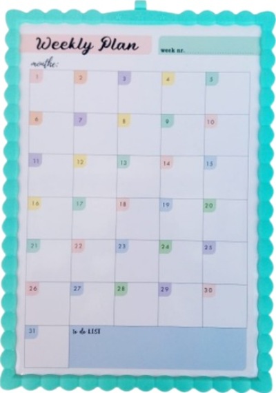 Çocuklar İçin Magnetik Çift Taraflı Yazı Tahtası 28x39.5 Cm Yeşil Yeşil