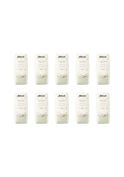 Aslanlı %100 Saf Beyaz Pamuk - 100 Gramlık 10 Paket