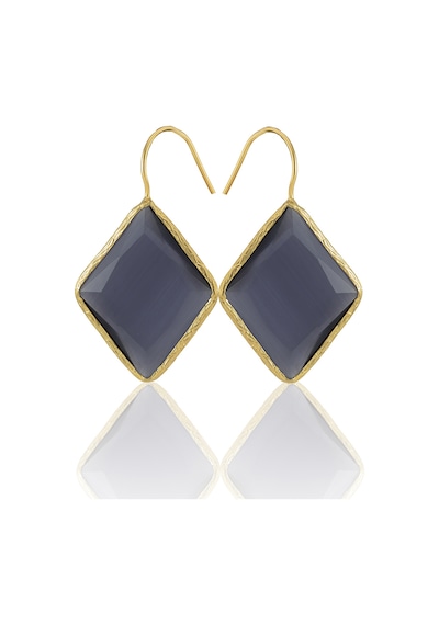 Kadir Jewellery 22 Ayar Altın Kaplama Vintage Küpe -el İşçiliği Ve Hipoalerjenik Küpe Mor 06884676