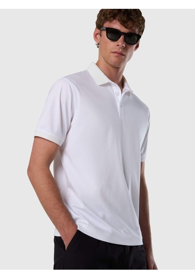 North Sails Kısa Kollu Pamuklu Erkek Polo Yaka T-shirt-33483 Beyaz