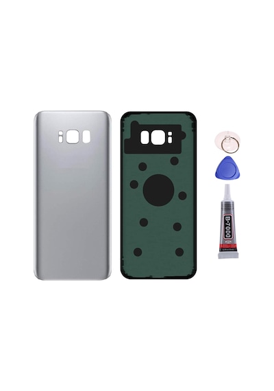 Samsung S8 Plus Gri Uyumlu Arka Kapak Batarya Kapağı Pil Kapağı Yapışkan Ve Sökme Aparatıyla Beraber Full Set Gri