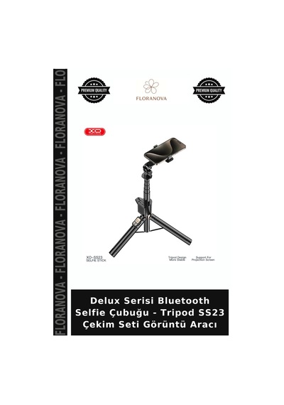 Delux Serisi Bluetooth Selfie Çubuğu - Tripod Ss23 Çekim Seti Görüntü Aracı