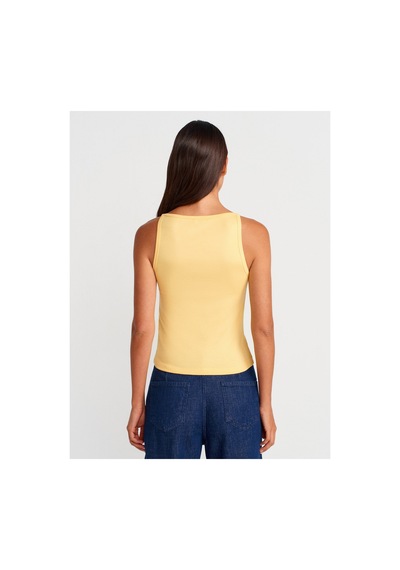 Dilvin 21048 Halter Yaka Top-sarı Lacivert