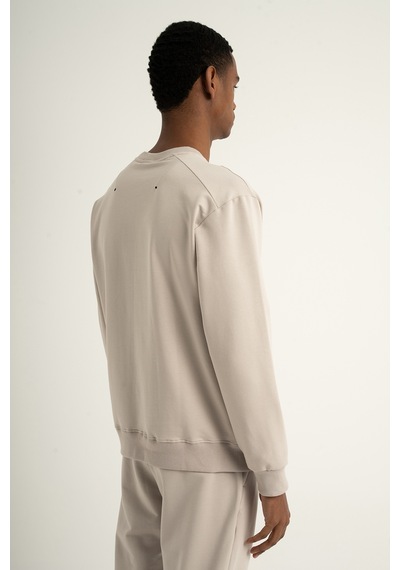 Airlife Sports Club Sz 3 Erkek Sıfır Yakalı Sweatshirt Taş
