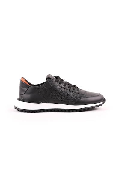 Libero 5144 Siyah Hakiki Deri Erkek Günlük Casual Deri Sneaker Siyah