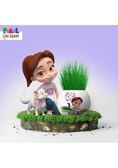 Yuup Pırıl Temalı Çim Adam 6'lı Set Çocuklar İçin Eğitici Ve Eğlenceli Bitki Yetiştirme Kiti