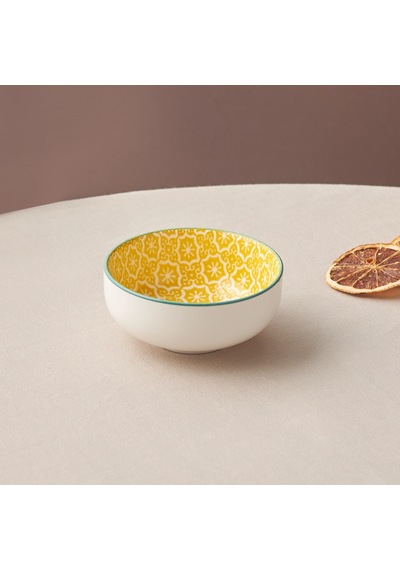 Emsan Floral Sarı Round Çerezlik 10 Cm