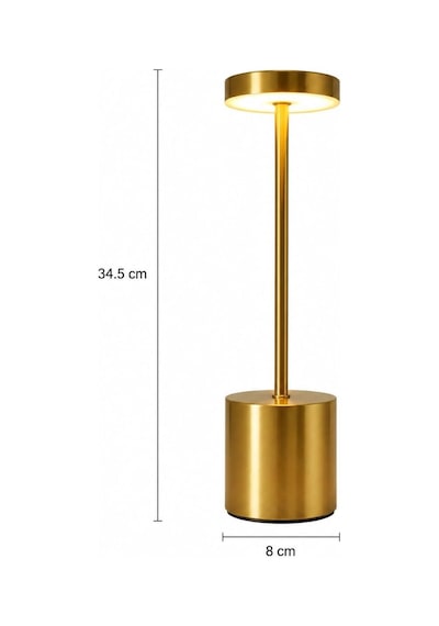 Şarjlı Led Masa Lambası 3 Işık Sıcaklığı Ve Parlaklık Ayarı, Dokunmatik Kontrol, Yüksekliği 34.5 Cm, Alt Tabanı 8 Cm Şık Ve Modern Tasarım, Kullanım Kolaylığı Ymn-8 Diğer 49068705